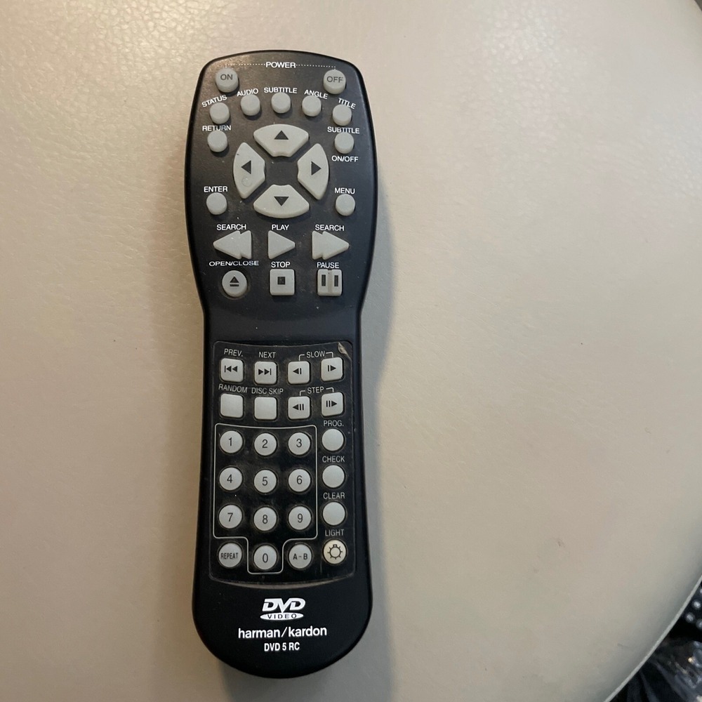 Harman Kardon DVD‎ 5 RC Remote Control Black Good OEM Replacement DVD Player